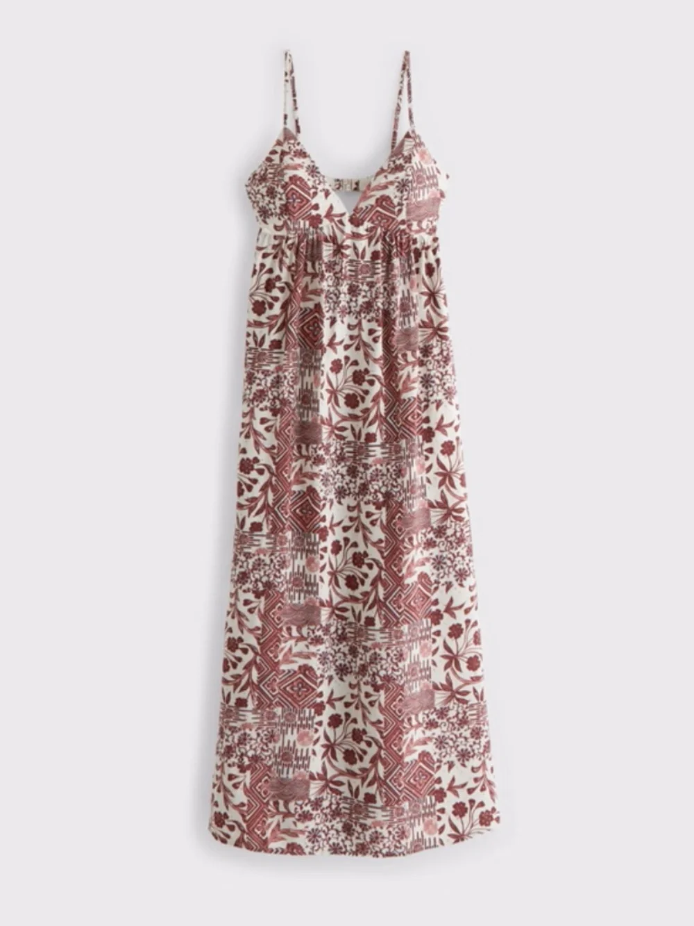 NWT Abercrombie Bra-Free Clasp-Back Flowy Maxi Dress - L